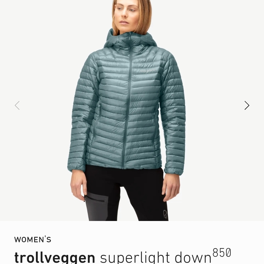 Norrona trollveggen down 850 super light Hood